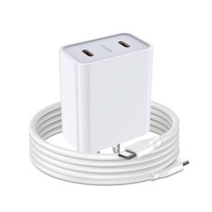 lot 51111 image: Samsung Charger Fast Charging Cord Android Charger for Samsung Galaxy A17 A16 A15 5G A35 A55 S24 Ultra A25 S23 FE S22 Google Pixel 8, 25W 2 Port USB C Phone Wall Plug Block, 6FT 60W Type C to C Cable - Retail $10