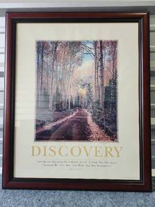 lot 169 image: Robert Frost Discovery Motivational Wall Art 28 x 34 - Retail $45