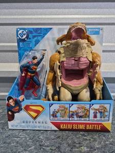 lot 201 image: DC Superman Kaiju Slime Battle Action Figure Set - Retail $24