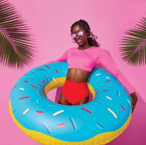 lot 42555 image: Sun Squad Blue Donut Pool Float 45 inch