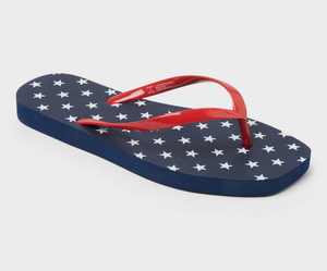 lot 42607 image: American Stars and Stripes Flip Flops, 11