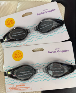 lot 42627 image: Sun Squad Adult Swimming Goggles, 3 Pack