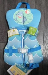 lot 43259 image: Blue Infant Life Jacket with Shark Design