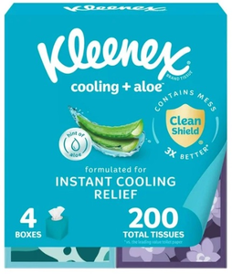 lot 43315 image: Kleenex Cooling  Aloe Facial Tissues Multi-Pack