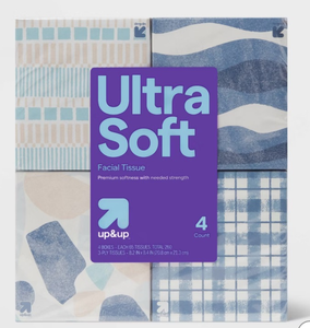 lot 43319 image: Up & Up Ultra Soft 3-Ply Facial Tissues - 4 Pack