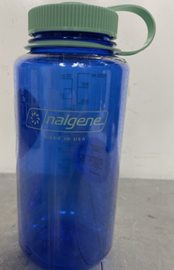 lot 43327 image: Nalgene 32oz Wide Mouth Water Bottle and a Deal Worthy clear green bottle.