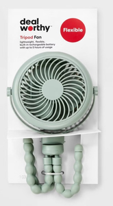 lot 43331 image: Dealworthy Flexible Tripod Stroller Fan - Mint Green