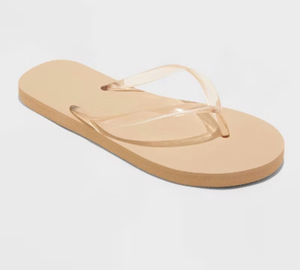 lot 43736 image: Shade & Shore Clear Strap Flip Flops - Size 11