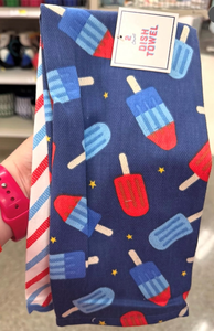 lot 43756 image: Patriotic Popsicle Print Dish Towels Set, 3 Pack