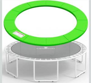 lot 17574 image: Universal Trampoline Repalcement Safety Pad, 15ft Waterproof Surround Spring Foam Cover for Round Frame - Retail $76
