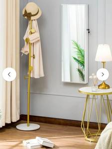 lot 17603 image: Joyce 8 Wall Mounted Jewelry Armoire - White - Retail $133