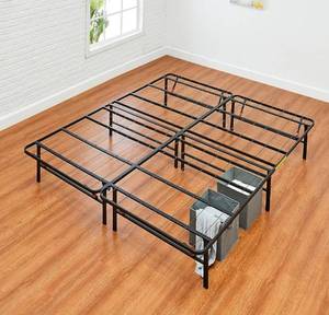 lot 17608 image: Queen Size Foldable Metal Bed Frame  - Retail $0