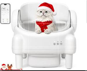 lot 17657 image: Smart Self-Cleaning Cat Litter Box with App Control - Retail $199