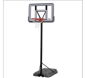 lot 17728 image: LIFETIME ADJUSTABLE PORTABLE BASKETBALL HOOP (44-INCH POLYCARBONATE) - Retail $229