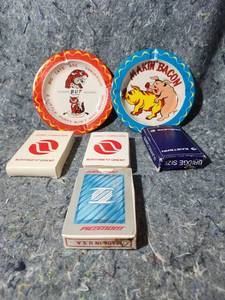 lot 217 image: 1960s Tin Plates and Airline Playing Cards Collection