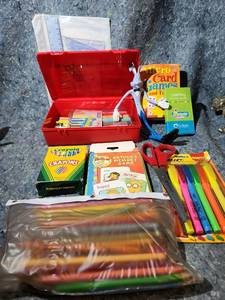 lot 282 image: Childrens Educational Supply Bundle with Storage Box