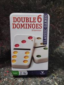 lot 294 image: Double 6 Dominoes Classic Game in Tin