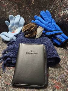 lot 311 image: Winter Accessories Bundle - Samsonite Wallet and Thinsulate Gloves