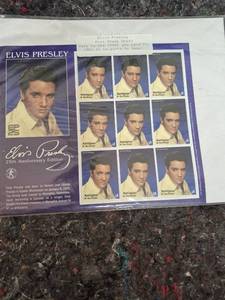 lot 333 image: Elvis Presley 25th Anniversary Stamp Sheet - Antigua & Barbuda