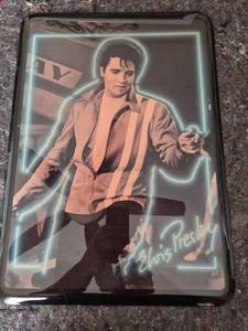 lot 334 image: 1950s Elvis Presley Framed Photo with Neon Effect