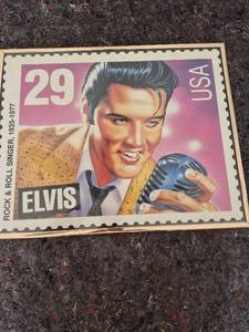 lot 337 image: 1993 Elvis Presley USPS Rock & Roll Singer Commemorative Stamp Print