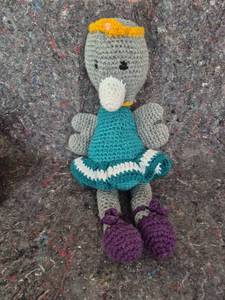 lot 357 image: Handmade Crochet Duck Plush Toy