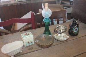 lot 3621 image: Vtg. Avon Bottle, Trinket Boxes & More