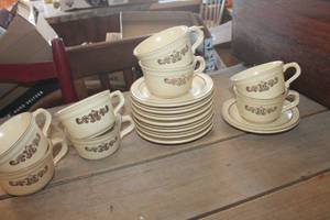 lot 3642 image: Pfaltzgraff Cups and Saucers