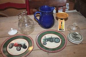 lot 3660 image: Vintage Pitcher, Tractor Plates & More