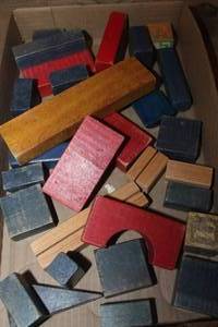 lot 3722 image: Vintage Wood Toy Blocks