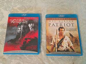 lot 18 image: 2 Blu ray movies. 30 Days of Night & The Patriot Blu-ray Movie Bundle