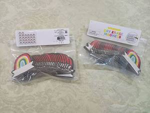 lot 73 image: Rainbow Arrow Dry Erase Magnets Set