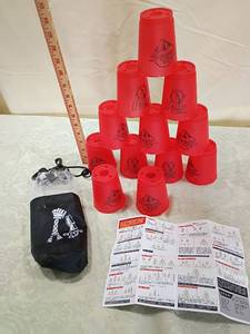 lot 105 image: Speed Stacking Sport Cups Set with Carry Bag