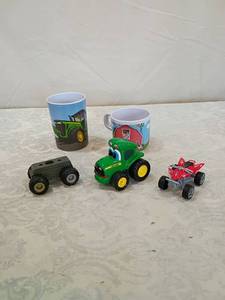 lot 124 image: John Deere Farm Toy & Cup Collection and toys