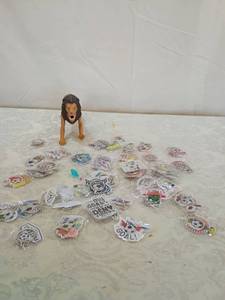 lot 128 image: 50 Soccer Theme Acrylic Keychains Wholesale Lot with toy lion