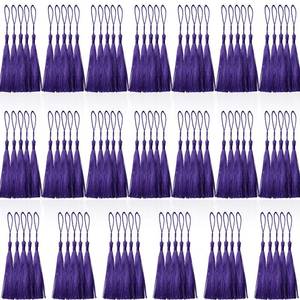 lot 44398 image: 100 Pcs Purple Mini Tassels 13cm5 Inch with Loops for Bookmarks, Jewelry Making, DIY Projects - Retail $9