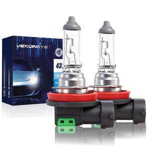 lot 44418 image: VEXONEYE H11 Halogen HeadlightFog Light Bulb, H11 12V 55W 4300K HighLow Beam Warm White Head Lights - Retail $10