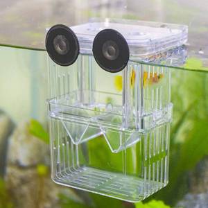 lot 44441 image: Aquarium Fish Breeder Box Plastic Fish Isolation Breeding Box Hatching Incubator Box for Baby Fishes Shrimp Clownfish Guppy - Retail $8