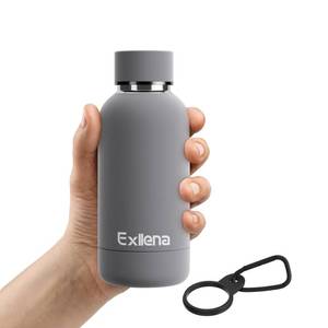 lot 44470 image: Small Water Bottle 12oz with Clip, Double Wall Stainless Steel Vacuum Small Insulated Water Bottle Keeps Drinks Cold 24 HrsHot 12 Hrs for Kids Handbag School BPA Free (Grey) - Retail $16