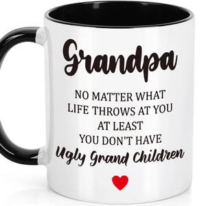 lot 44475 image: Grandpa Fathers Day Papa Gifts Grandfather, Gifts for Grandpa, Dad Birthday Gift, Funny Fathers Day Grandparents Gift from Grandkids, Grandchildren, Call Him Gramps Ceramic Mug, 11OZ - Retail $15