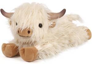 lot 44480 image: Highland Cow Stuffed Animals, Microwavable Stuffed Animal Adorable Fluffy Highland Cow Plush for Warmth Comfort, Heatable Coolable Lavender Scent Toy, Cute Soft Plushies Gift for Kid Boy Girl & Adult - Retail $26