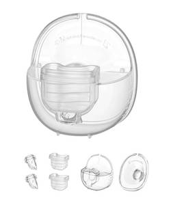 lot 44499 image: Wearable Breast Pump Accessories, Replacement Pump Parts Flange 27mm, Duckbill Valve, Silicone Diaphragm, Milk Collector Cup Compatible with MOMMED S18 S21 - Retail $20