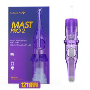 lot 44502 image: Mast Pro2 Tattoo Needles Cartridges, Pro Needles Pins for Super Artists, 20 Count, Disposable Round Magnum 1211RM - Retail $19
