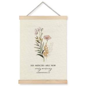 lot 44510 image: Christian Wall Art Decor for Bedroom Living Room Office, His Mercies are New Every Morning Scripture Wall Art Framed 12x16, Christian Gifts for Women - Retail $13