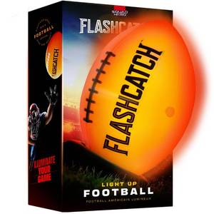 lot 44522 image: FlashCatch Light Up Football - Glow in The Dark Ball - NO 6 - Boys Gifts - Outdoor Sports, Birthday Gifts for Boys 8-15 Year Old - Kids Teenage Youth Gift Ideas - Boy Toys Ages 8 9 10 11 12 13 14 15 - Retail $32