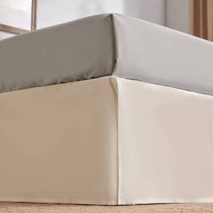 lot 44527 image: SLEEP ZONE Pleated Bed Skirts Full Size, 15 inch Tailored Drop Easy Fit Bedskirt, Anti-Static, Fade Resistant (Twin, Beige) - Retail $18
