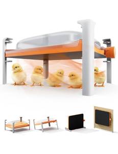 lot 44543 image: Smart Chicken Coop Heater, 200 Watts Chick Heater Built-in Adaptive Temperature Sensor, Chicken Coop Heater for Winter, Coop Heater Adaptable to Timer and Temp Controllers, UL-Compliant - Retail $80