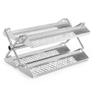 lot 44547 image: Stainless Steel BBQ Rotating Tray Rotisserie Basket for Most Grills, Fits for 38 & 516 Square, 12 & 38 Hexagon Spit Rods - Retail $56