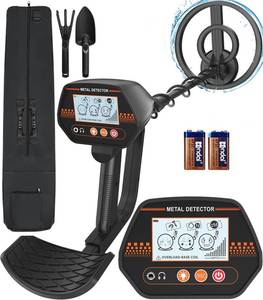 lot 44563 image: DetectTrek Metal Detector for Kids, 8 Waterproof Coil, Fun LCD Display with All Metal & Disc Modes, Adjustable Lightweight Starter Kit for Junior Treasure Hunts, Gifts for Kids Ages 8-12, MD-4070 - Retail $60