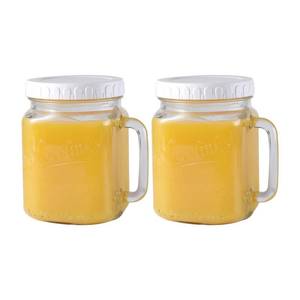 lot 44568 image: 74 oz Wide Mouth Glass Jar with Lid, Clear Large Mason Jars (2 Pack) - Retail $24